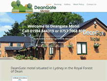 Tablet Screenshot of deangatemotel.com